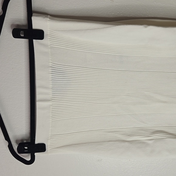 Nicole Miller White midi ribbed skirt - Picture 3 of 9